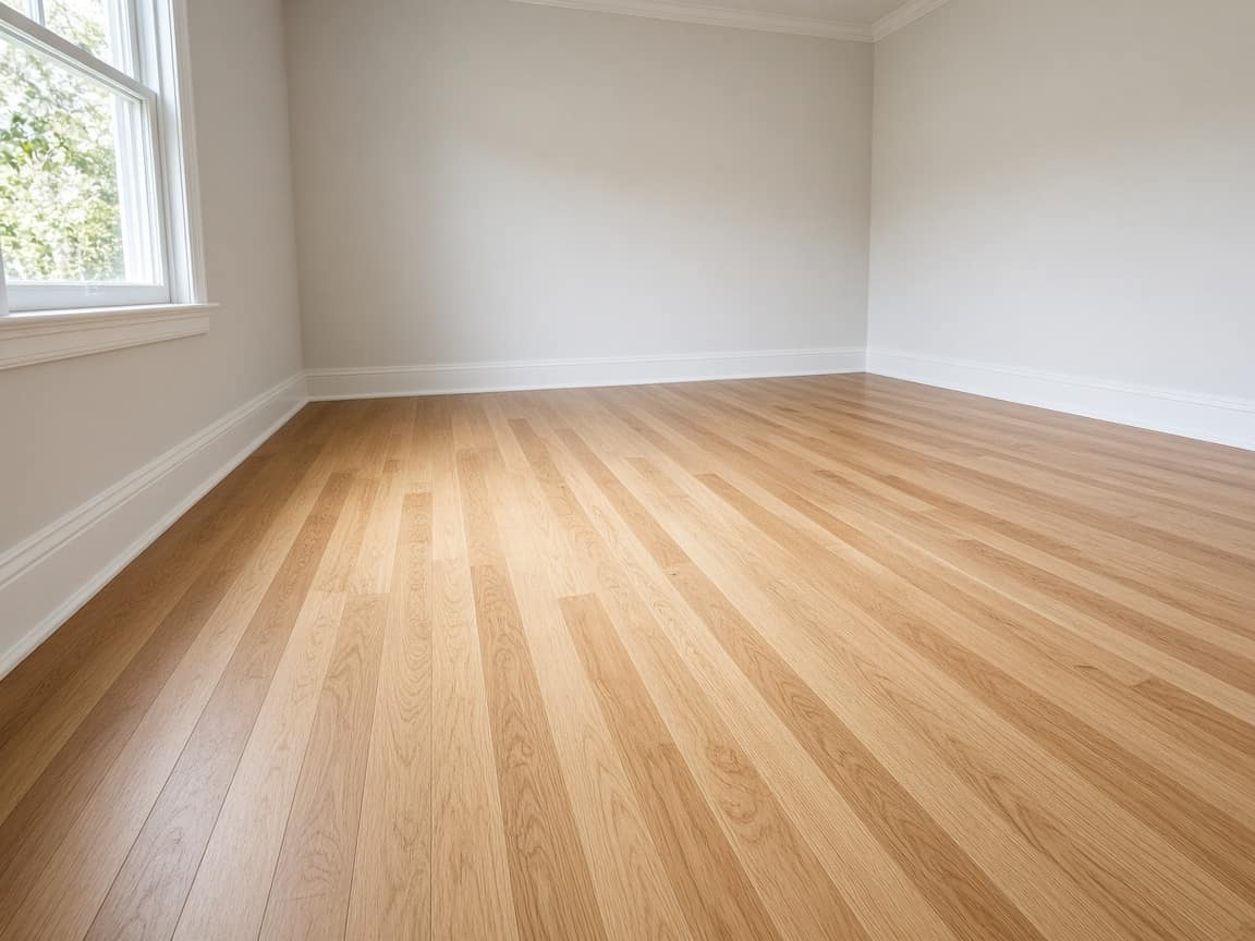 White oak after the finish coat, room still empty