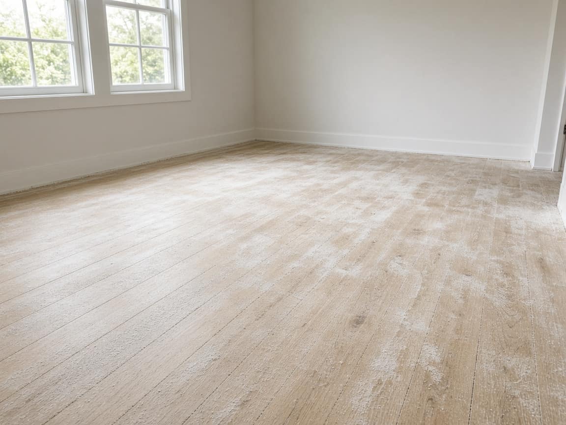 Floor after the first sanding cut