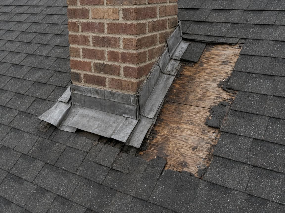 Chimney base before tear-off