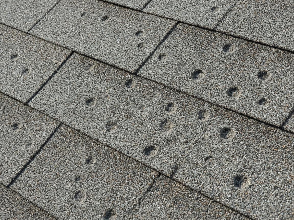 Hail marks on the south slope